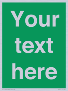 Custom Safe Condition: Blank (green) sign